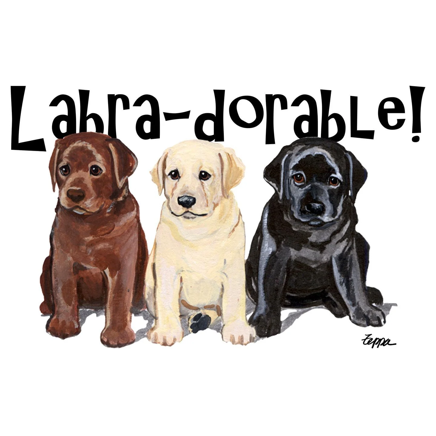 Labra-dorable Three Puppies - Adult Unisex T-Shirt - Image 2