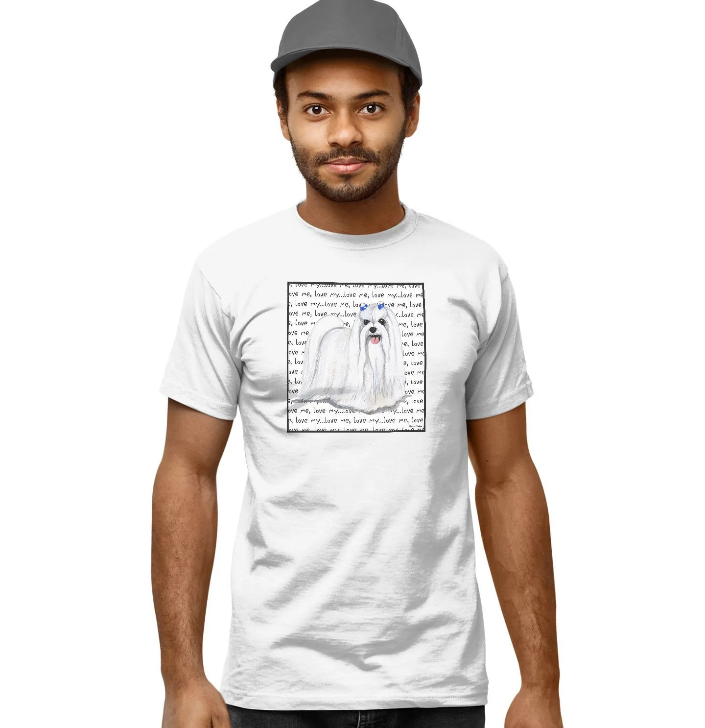 Maltese Love Text - Adult Unisex T-Shirt - Image 4