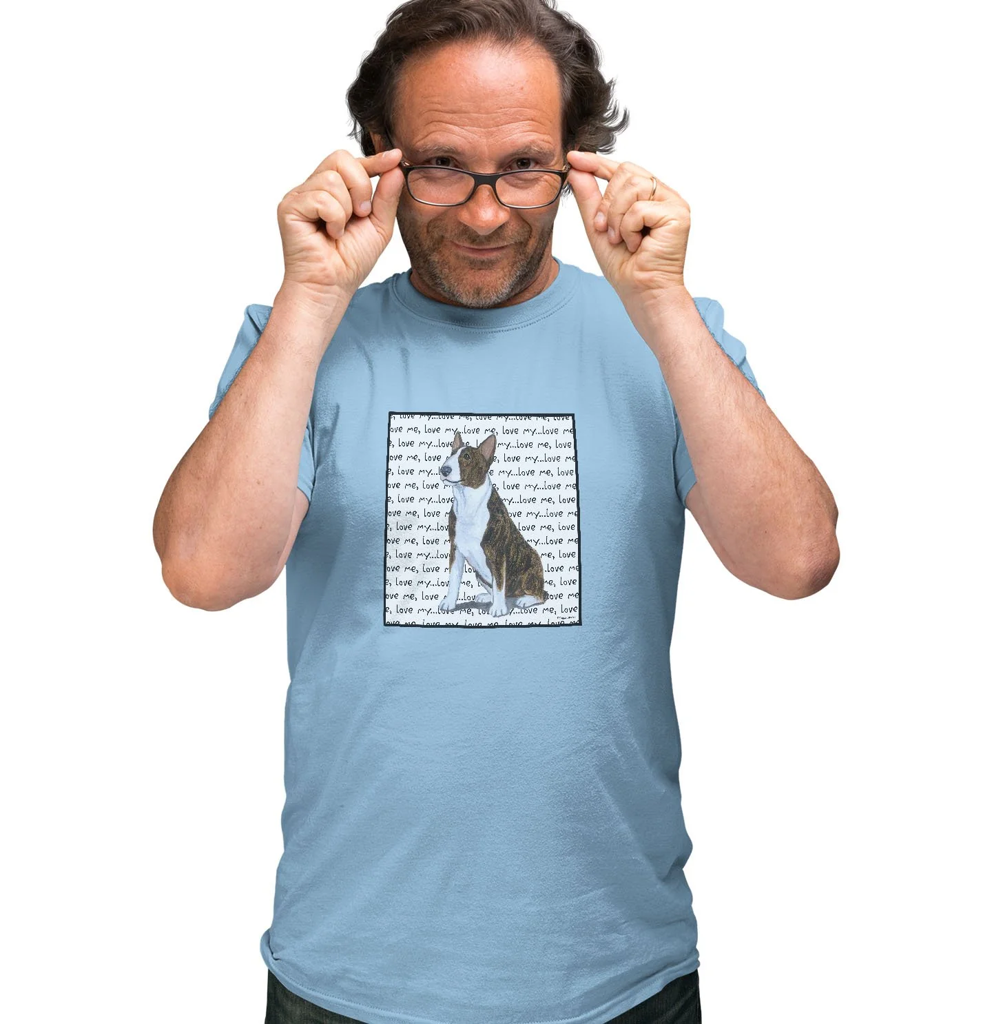 Bull Terrier Love Text - Adult Unisex T-Shirt - Image 4