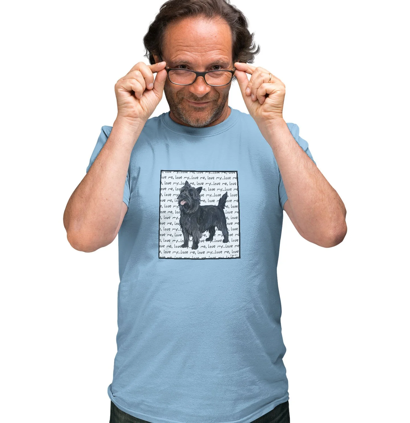 Cairn Terrier Love Text - Adult Unisex T-Shirt - Image 3