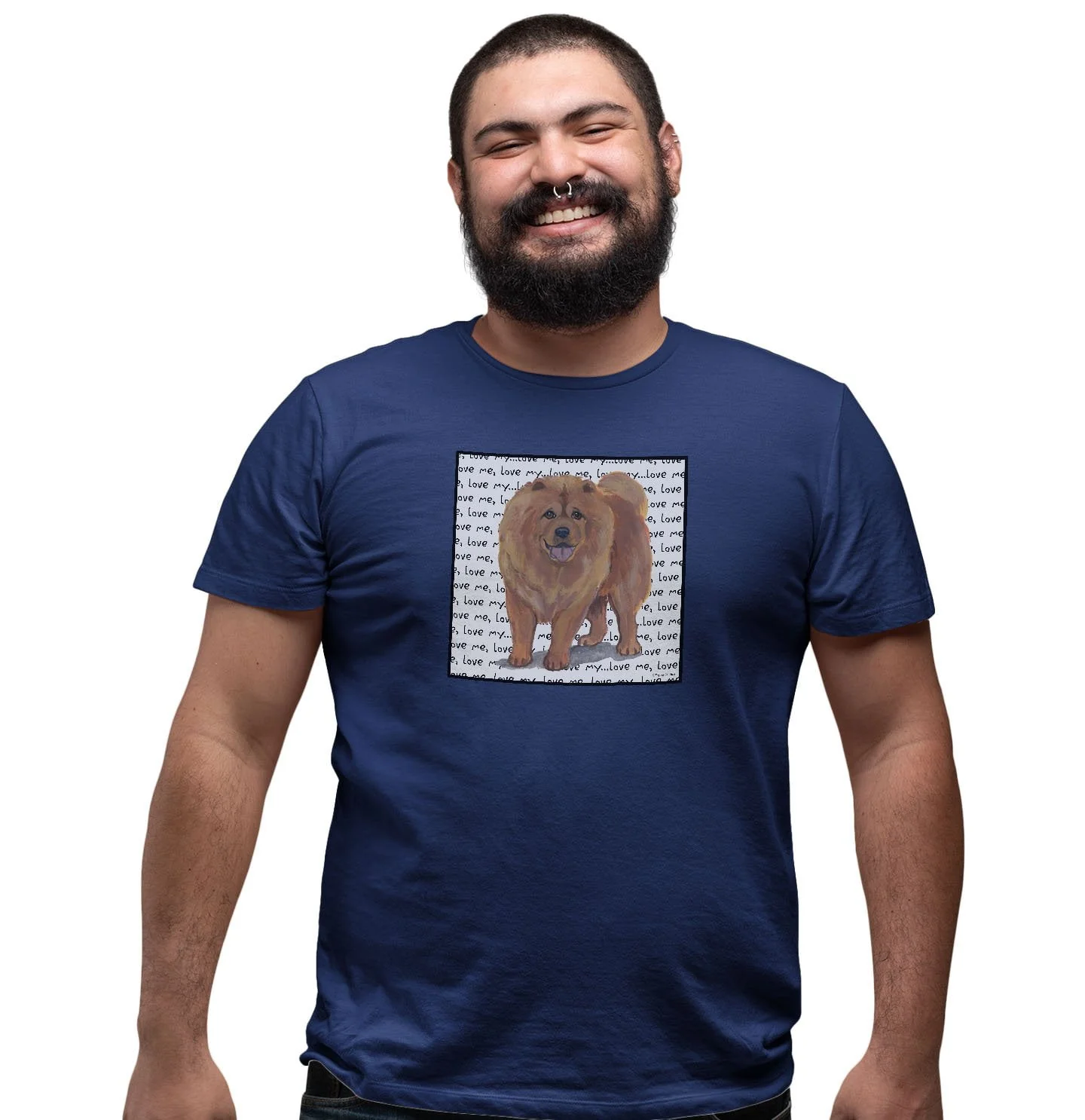 Chow Chow Love Text - Adult Unisex T-Shirt - Image 5