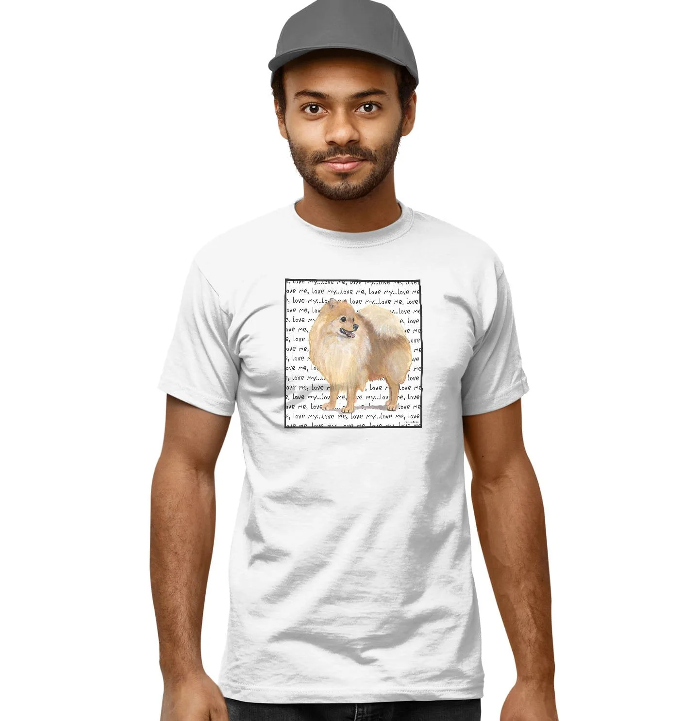 Pomeranian Love Text - Adult Unisex T-Shirt - Image 5