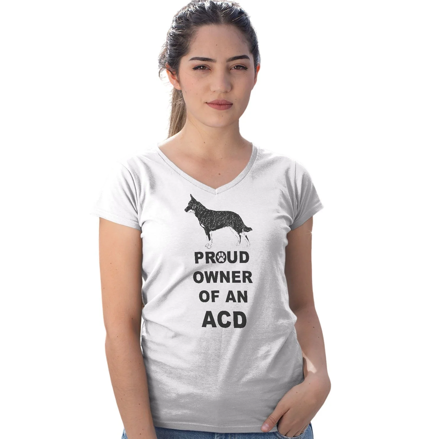 Australian Cattle Dog Proud Owner - Women's V-Neck T-Shirt - Image 3