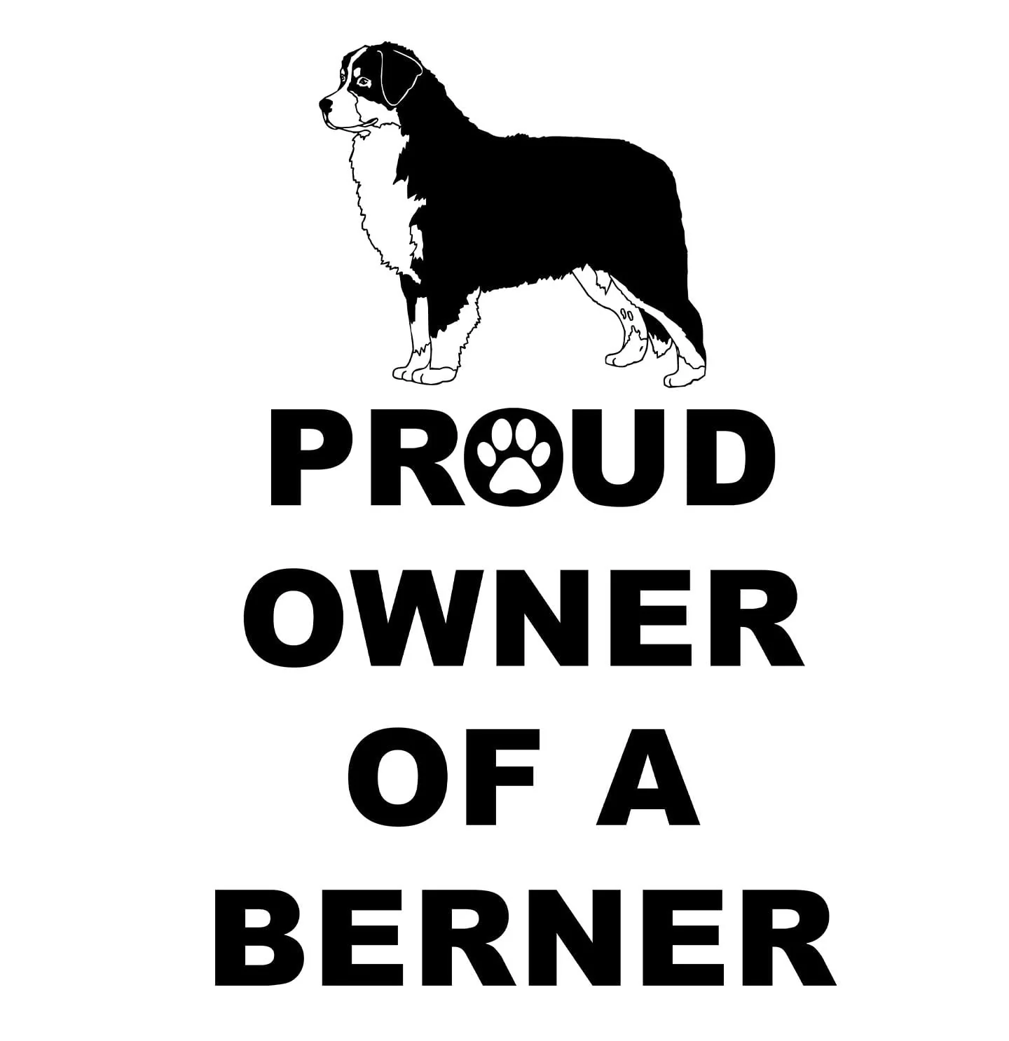 Bernese Mountain Dog Proud Owner - Adult Unisex Hoodie Sweatshirt - Image 2