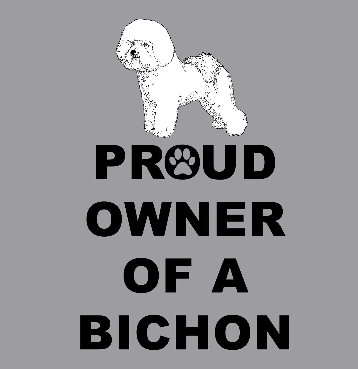 Bichon Frise Proud Owner - Adult Unisex Hoodie Sweatshirt - Image 2