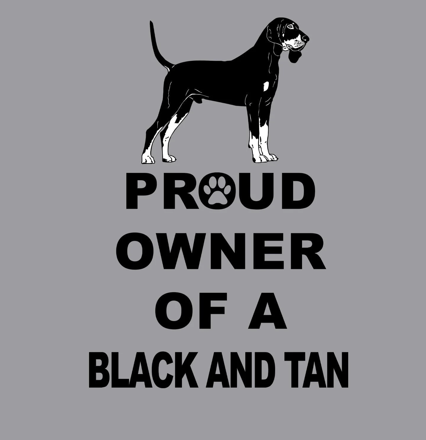 Black and Tan Coonhound Proud Owner - Adult Unisex Crewneck Sweatshirt - Image 2