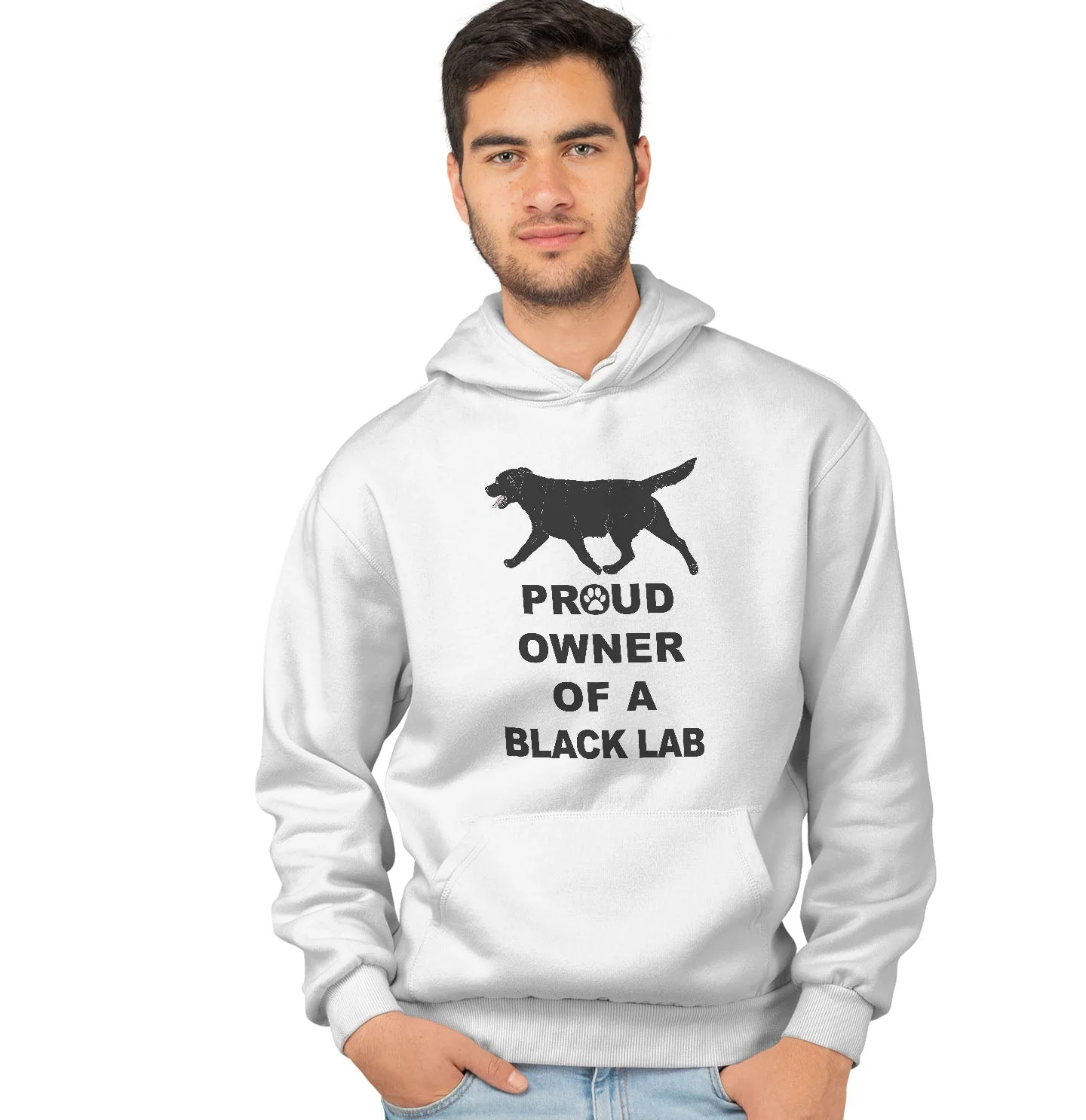 Black Labrador Retriever Proud Owner - Adult Unisex Hoodie Sweatshirt - Image 3