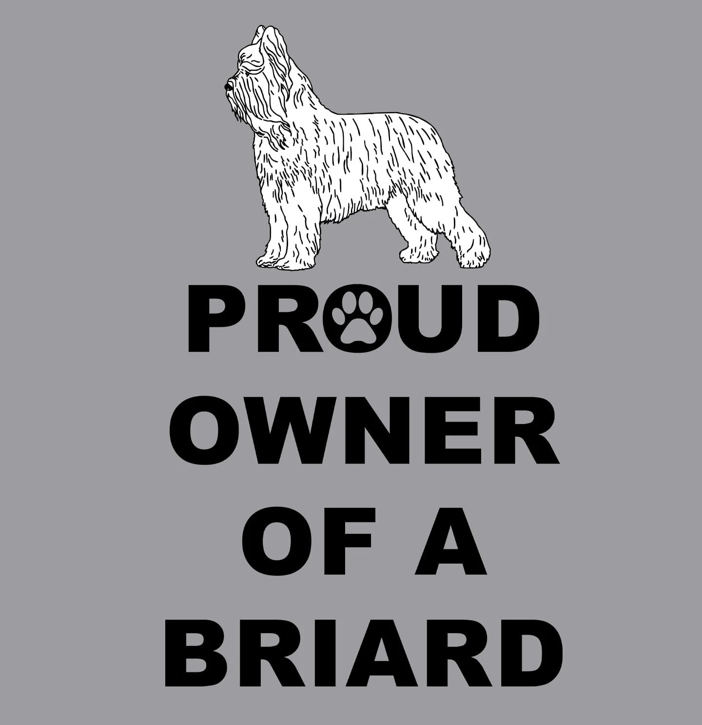 Briard Proud Owner - Adult Unisex Hoodie Sweatshirt - Image 2