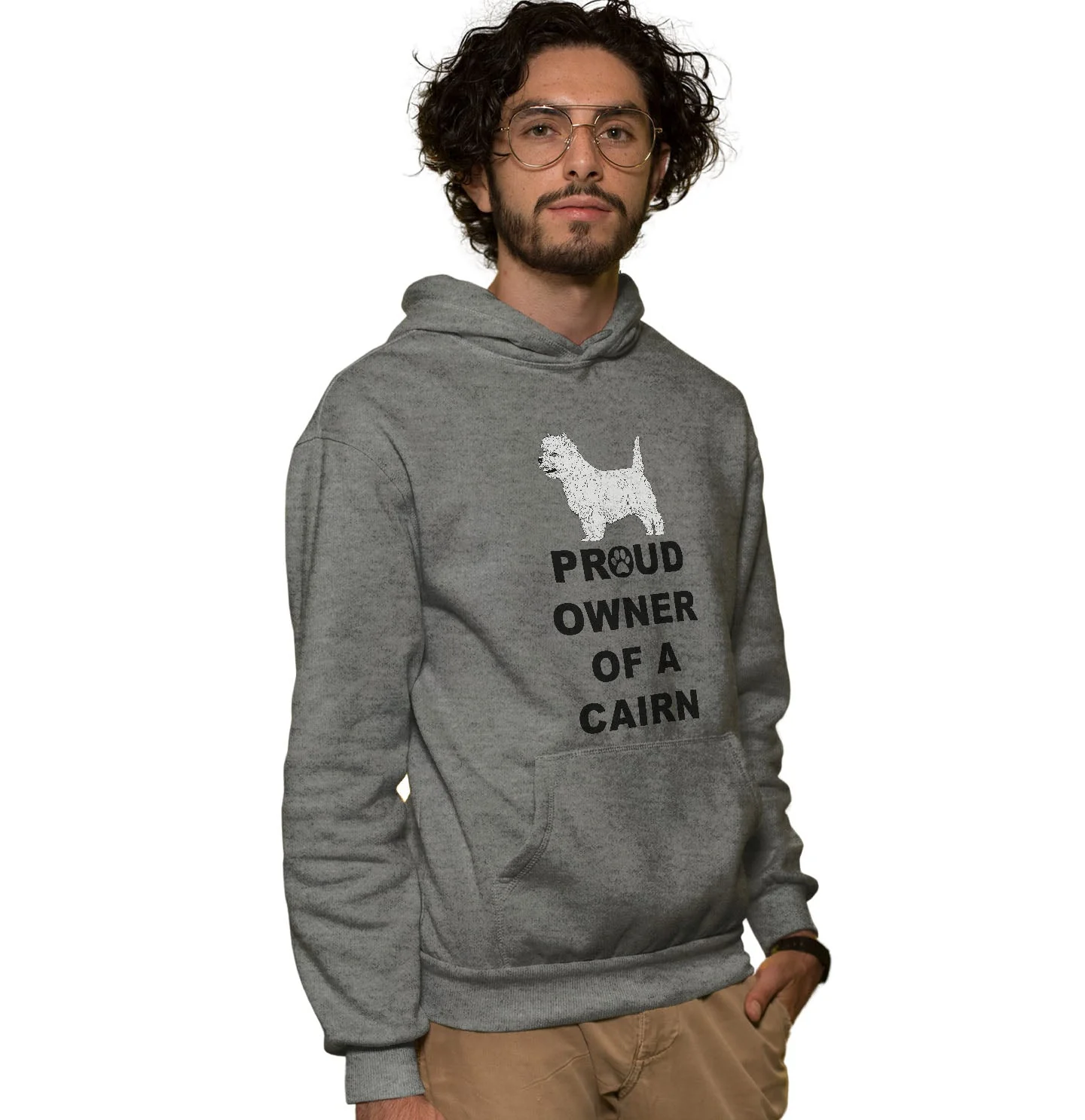Cairn Terrier Proud Owner - Adult Unisex Hoodie Sweatshirt - Image 3