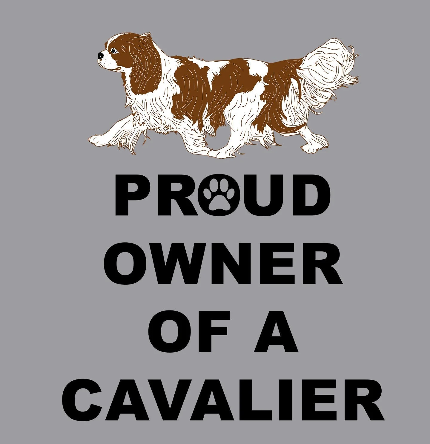 Cavalier King Charles Spaniel Proud Owner - Adult Unisex Hoodie Sweatshirt - Image 2