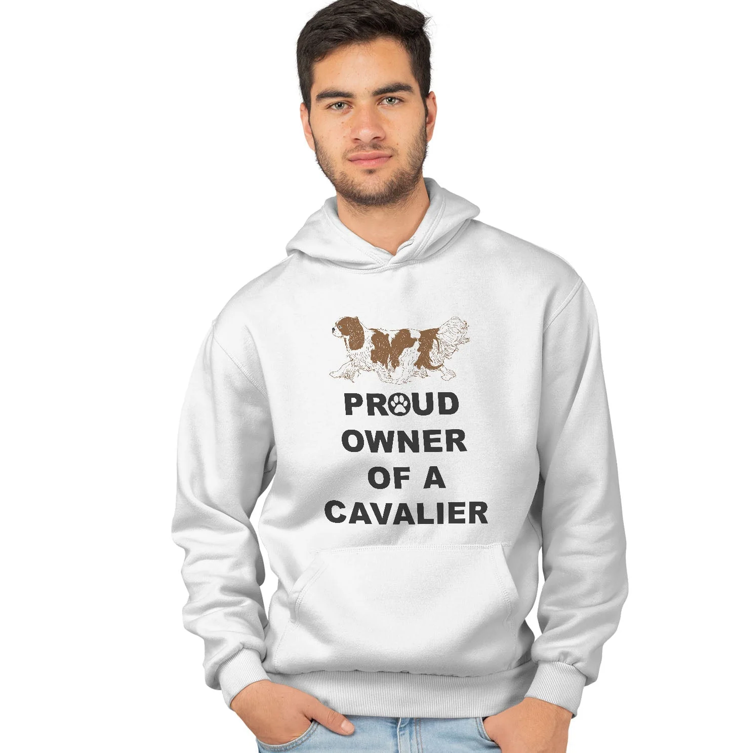 Cavalier King Charles Spaniel Proud Owner - Adult Unisex Hoodie Sweatshirt - Image 3