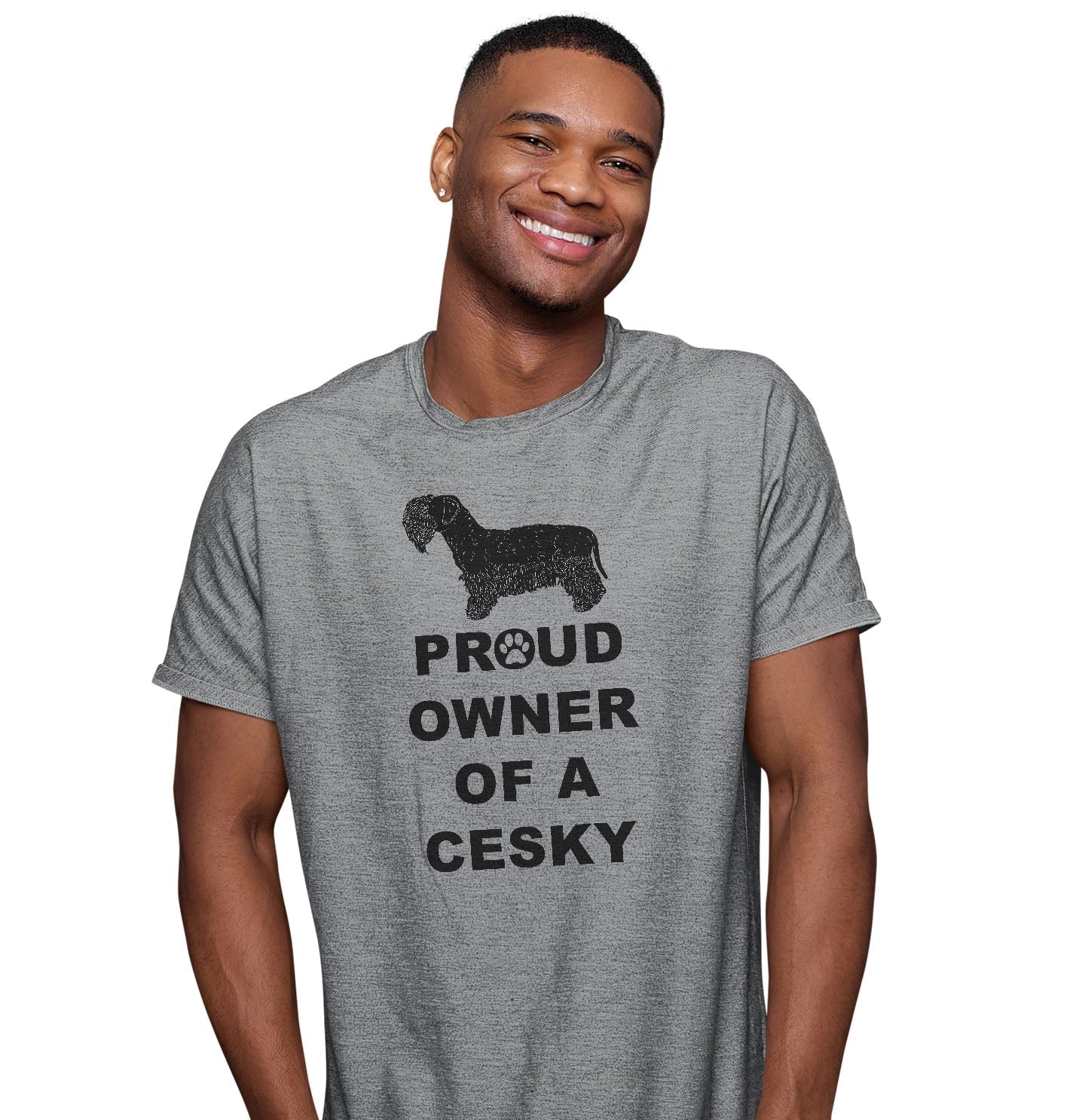 Cesky Terrier Proud Owner - Adult Unisex T-Shirt - Image 3