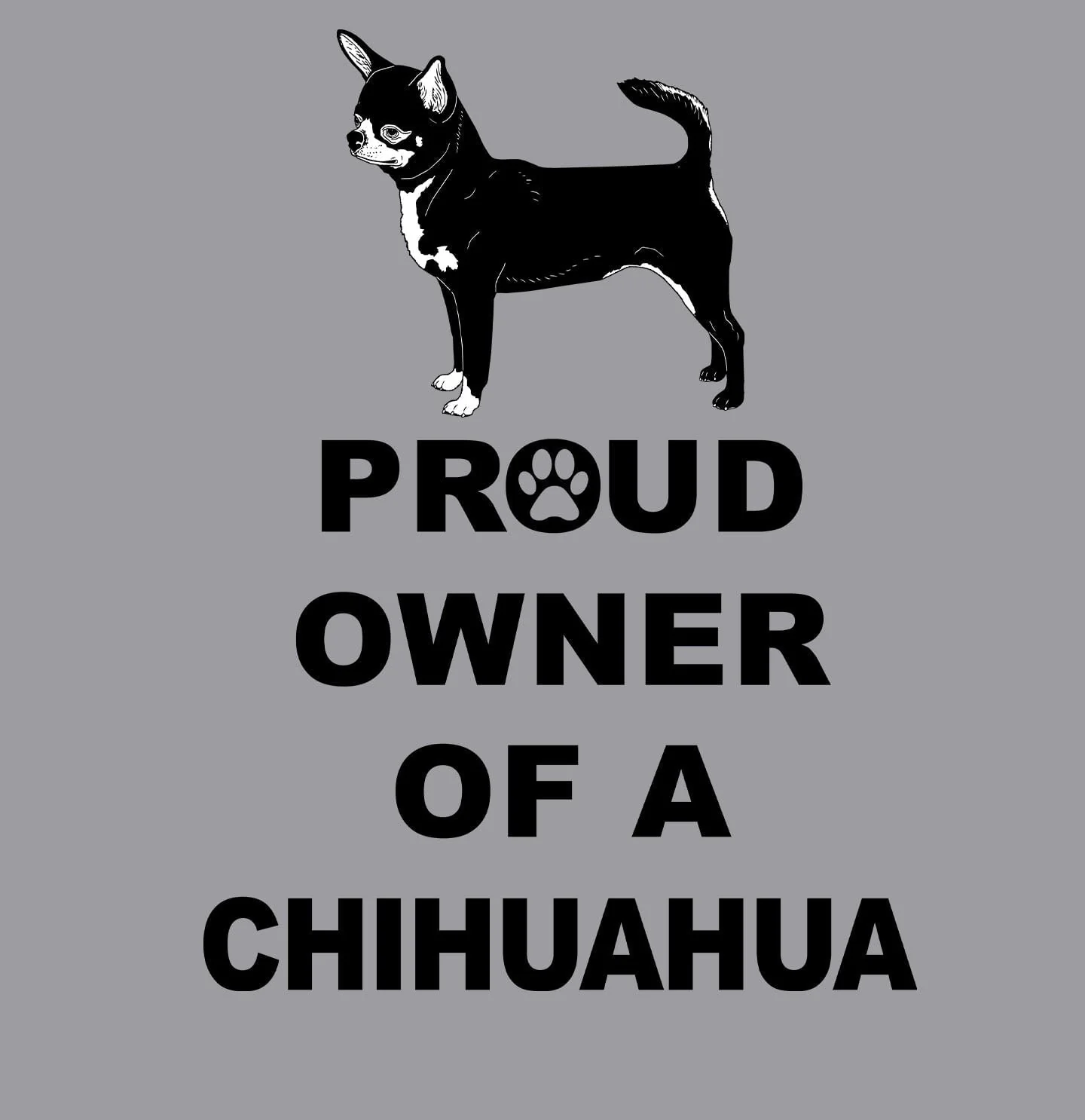 Black & White Chihuahua Proud Owner - Adult Unisex Crewneck Sweatshirt - Image 2