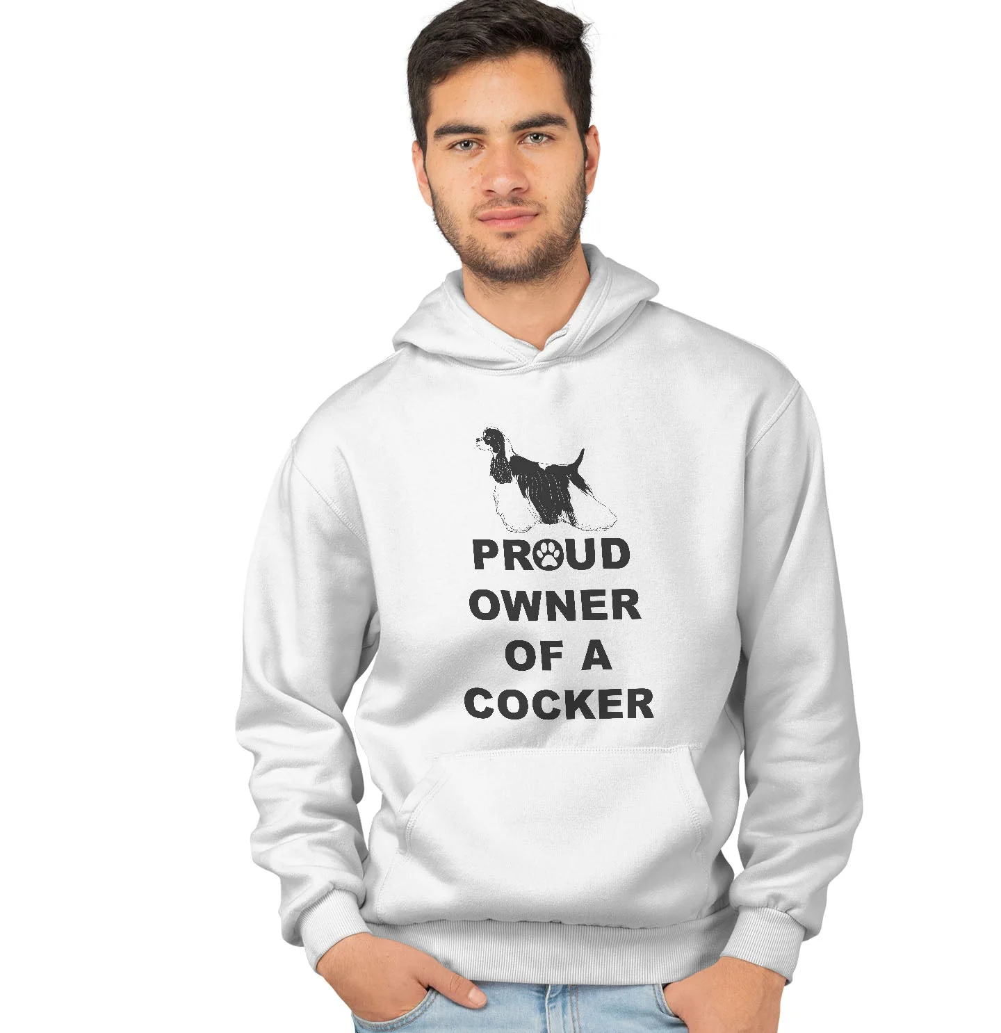 Cocker Spaniel Proud Owner - Adult Unisex Hoodie Sweatshirt - Image 3