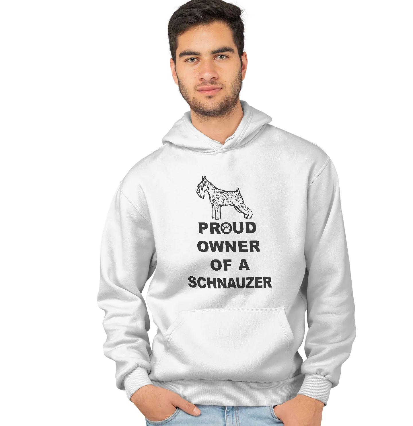 Schnauzer Proud Owner - Adult Unisex Hoodie Sweatshirt - Image 3