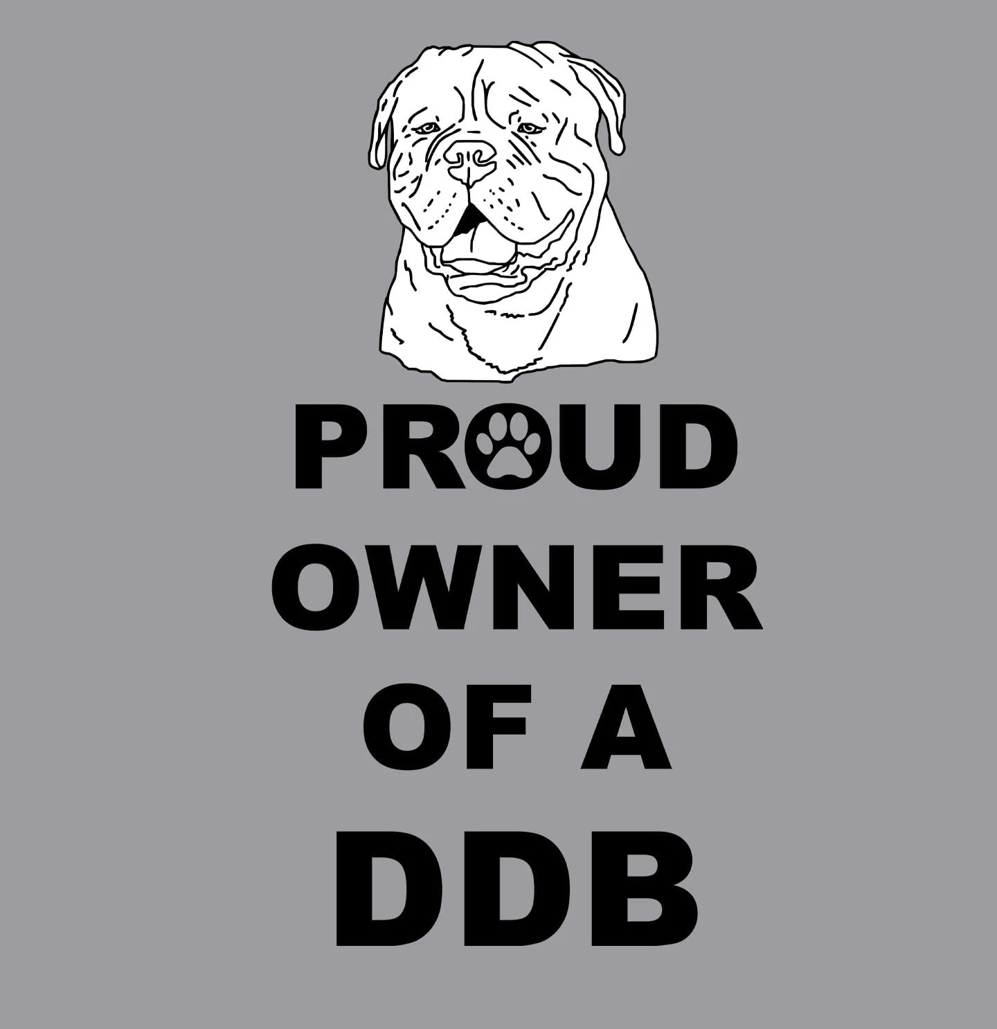 Dogue de Bordeaux Proud Owner - Adult Unisex Hoodie Sweatshirt - Image 2
