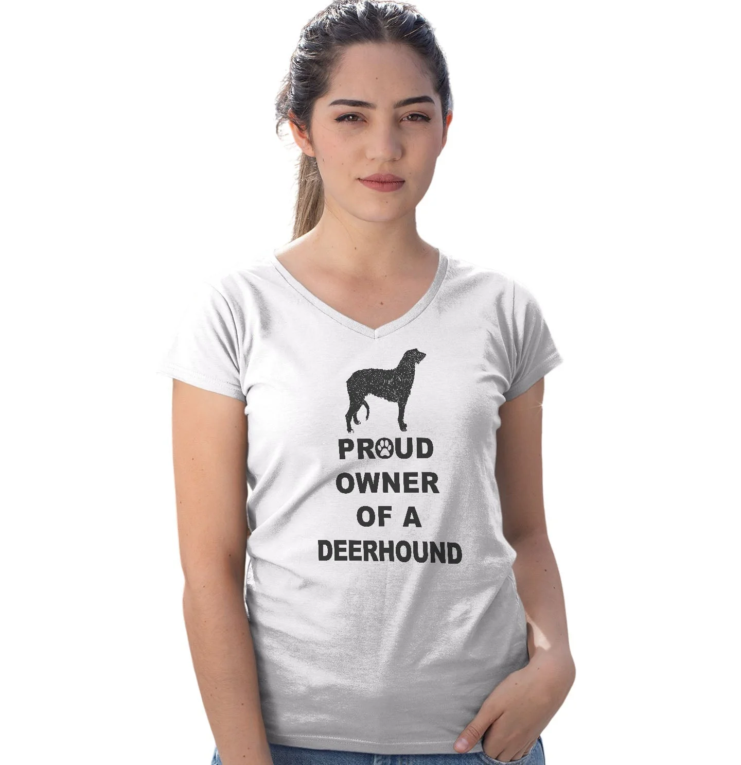 Scottish Deerhound Proud Owner - Women's V-Neck T-Shirt - Image 3