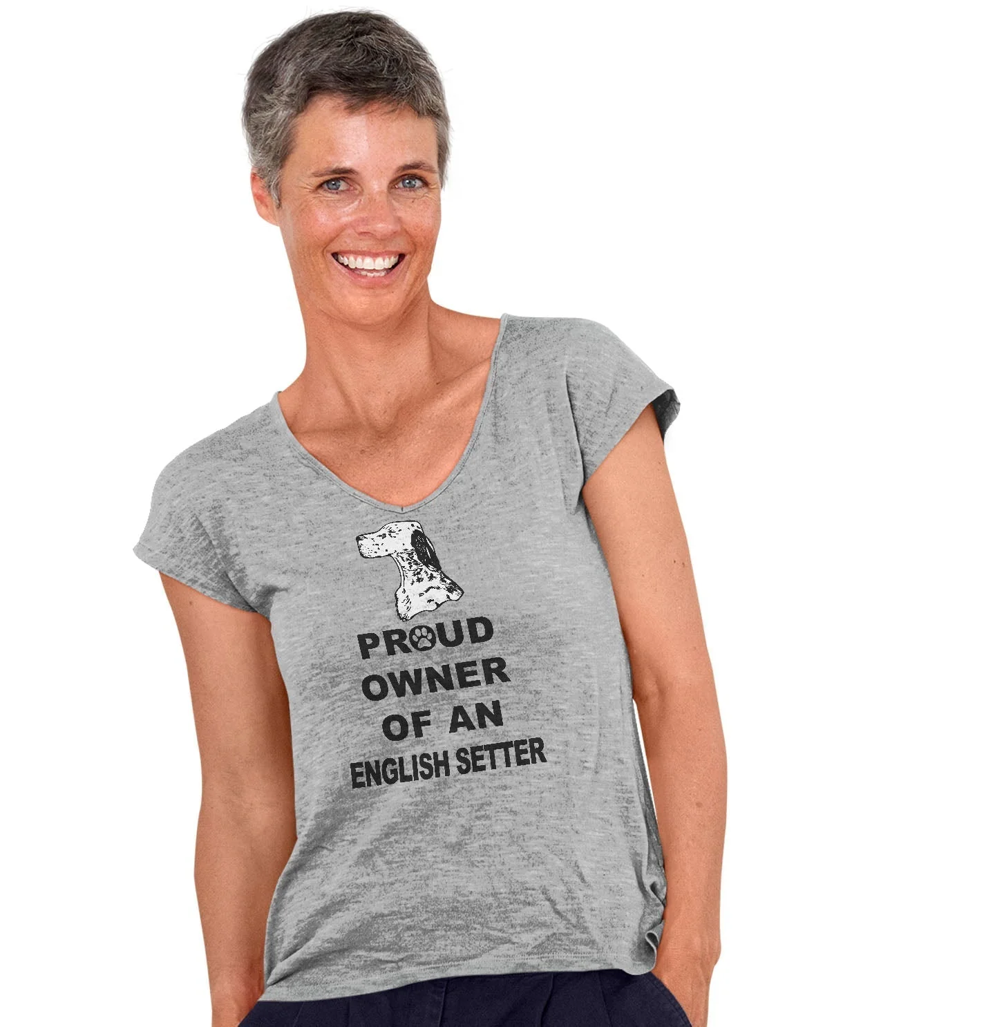 English Setter Proud Owner - Women's V-Neck T-Shirt - Image 3