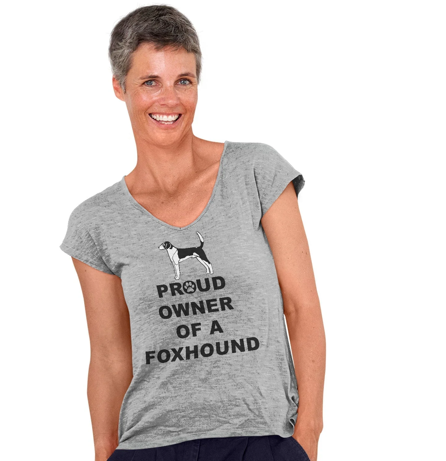 American Foxhound Proud Owner - Women's V-Neck T-Shirt - Image 3