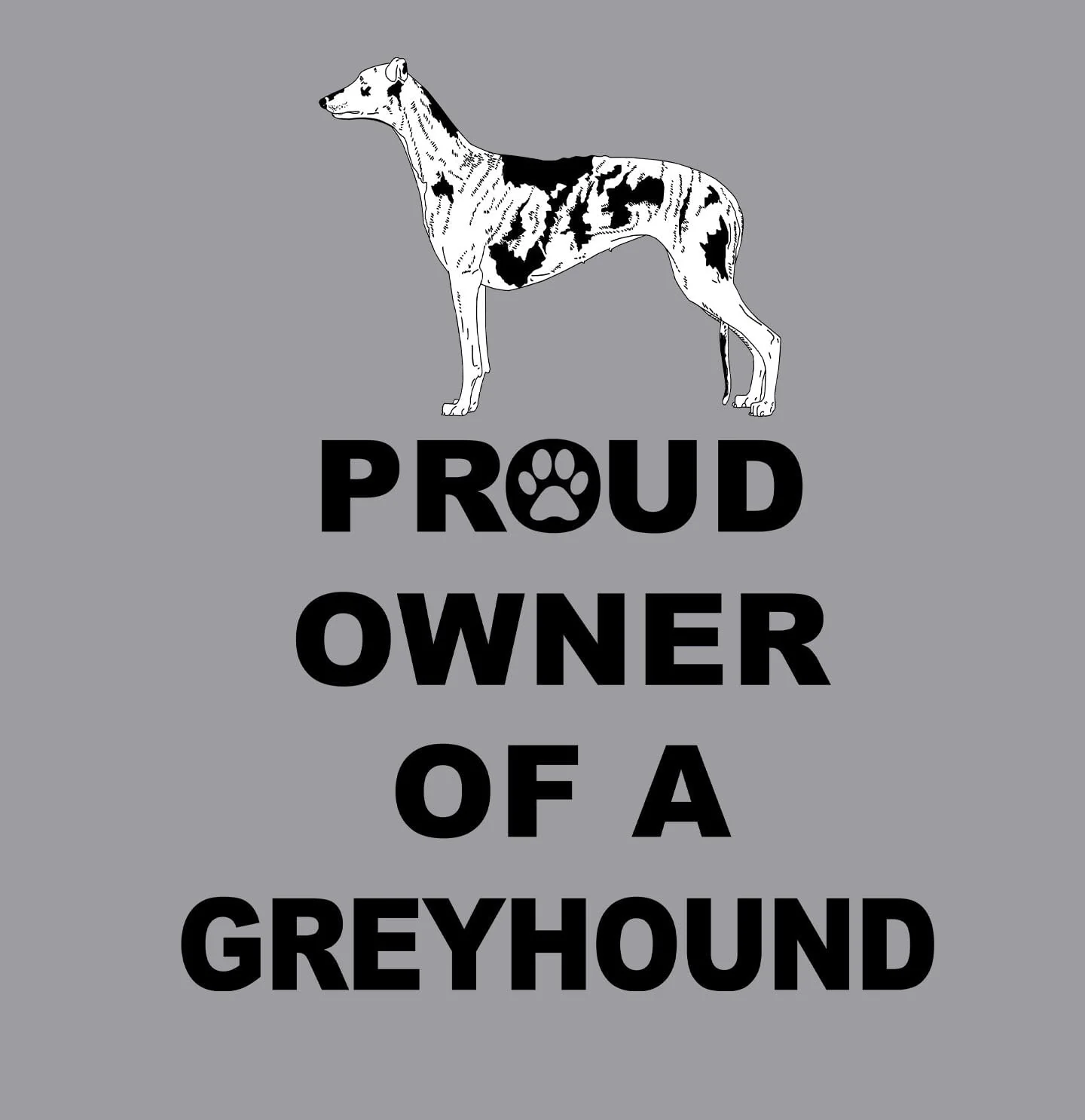 Tri-Color Greyhound Proud Owner - Adult Unisex Crewneck Sweatshirt - Image 2