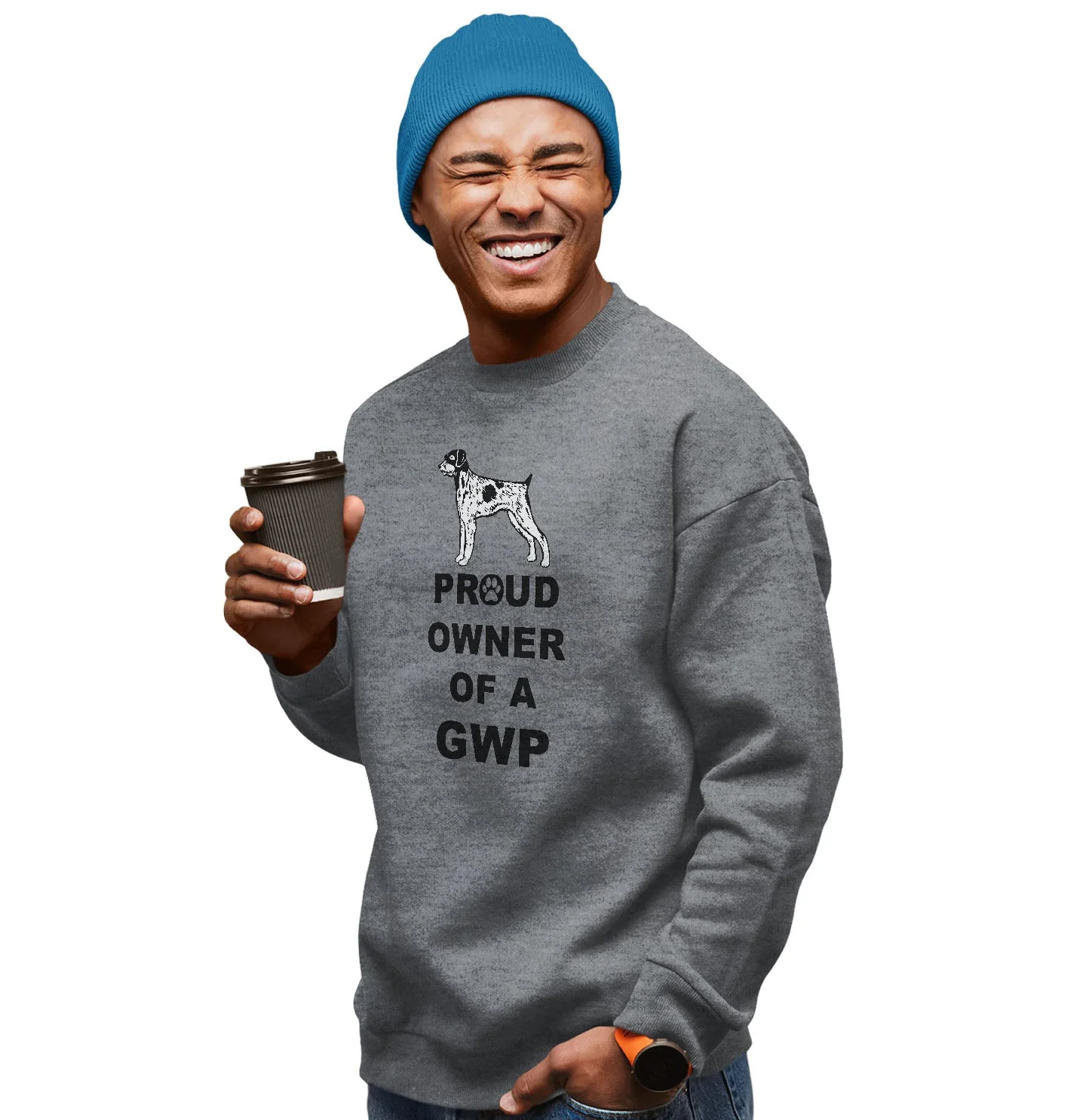 German Wirehaired Pointer Proud Owner - Adult Unisex Crewneck Sweatshirt