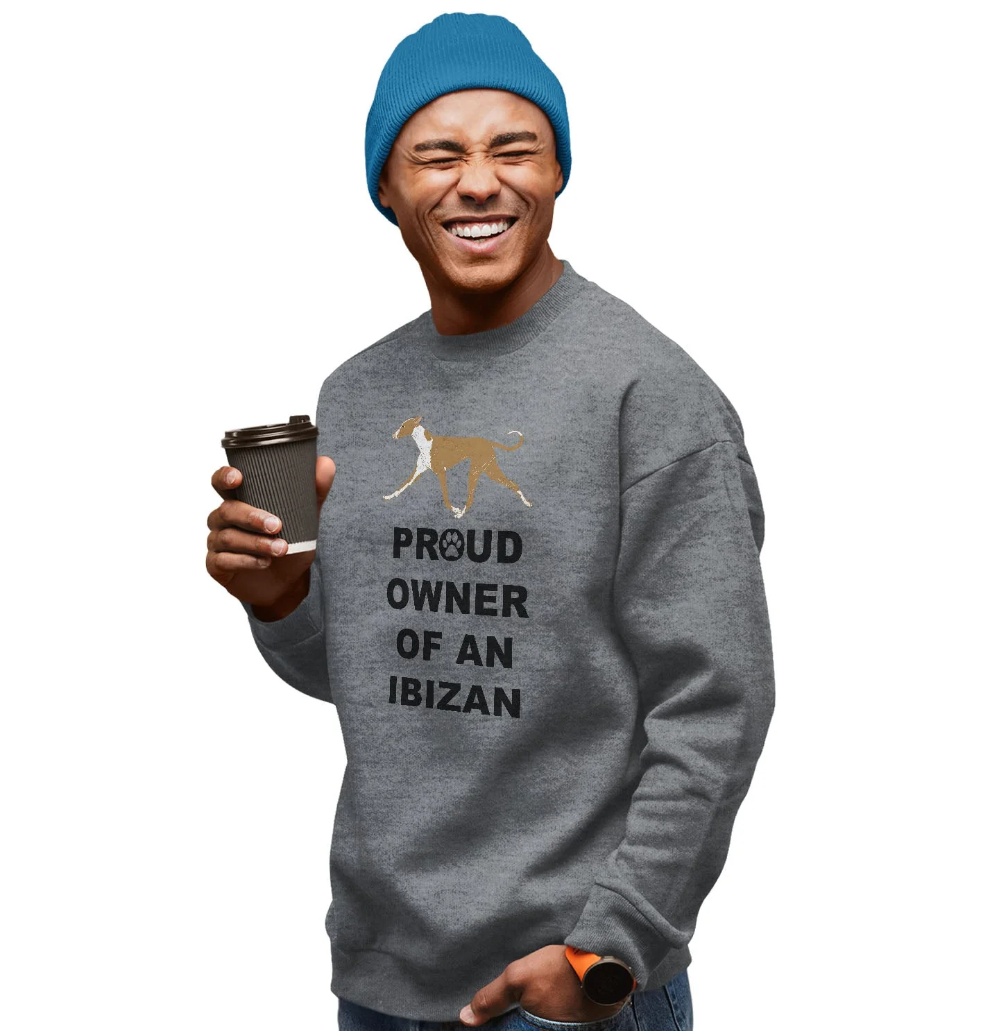 Ibizan Hound Proud Owner - Adult Unisex Crewneck Sweatshirt