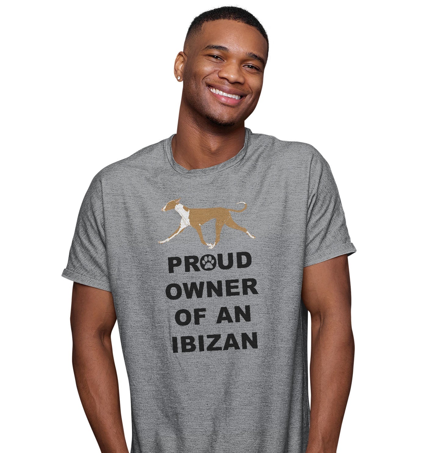 Ibizan Hound Proud Owner - Adult Unisex T-Shirt - Image 3