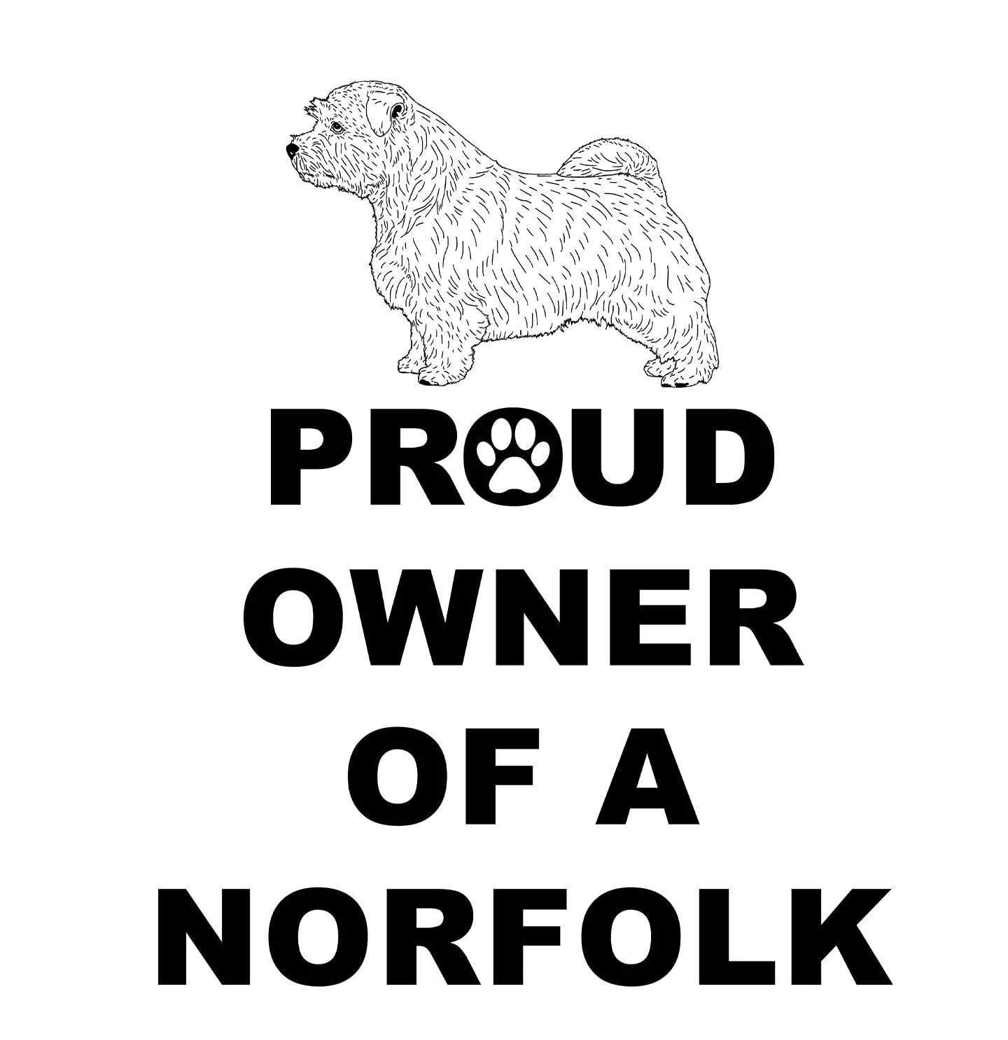 Norfolk Terrier Proud Owner - Adult Unisex Hoodie Sweatshirt - Image 2