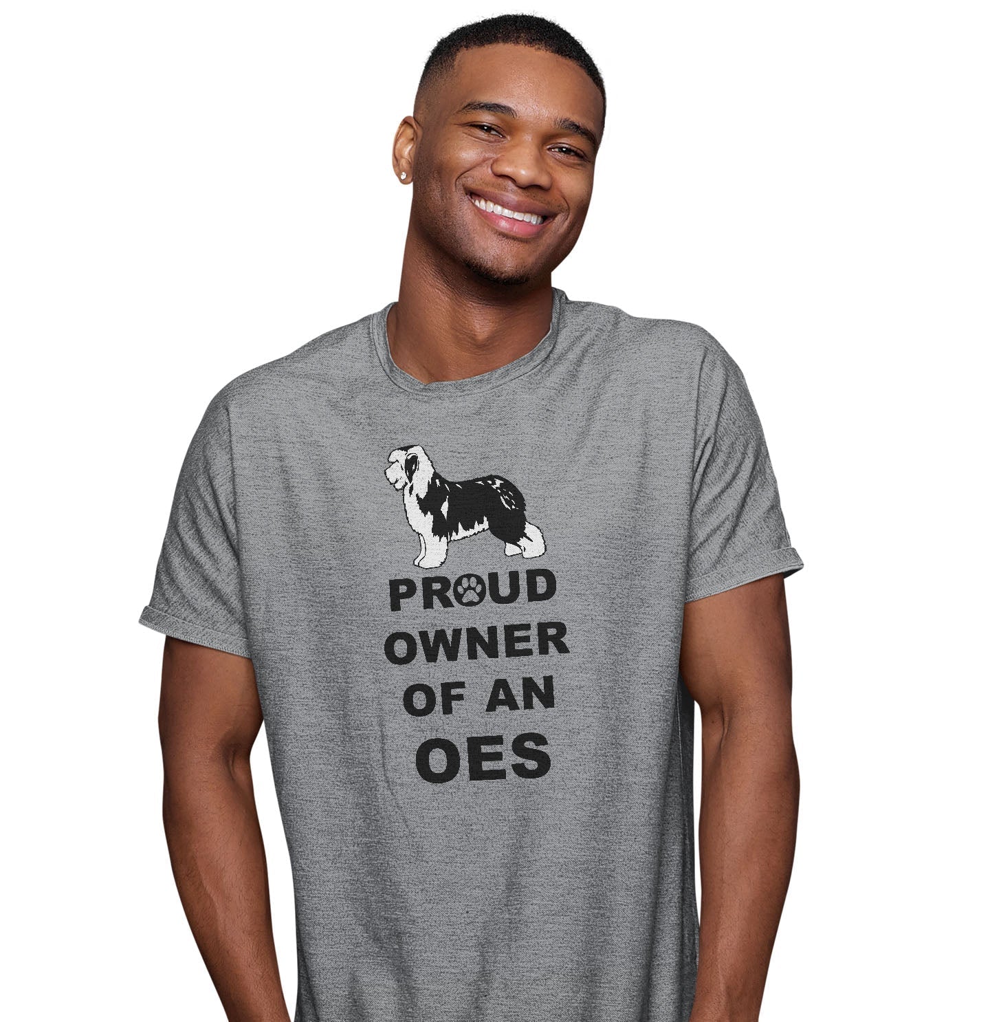 Old English Sheepdog Proud Owner - Adult Unisex T-Shirt - Image 3