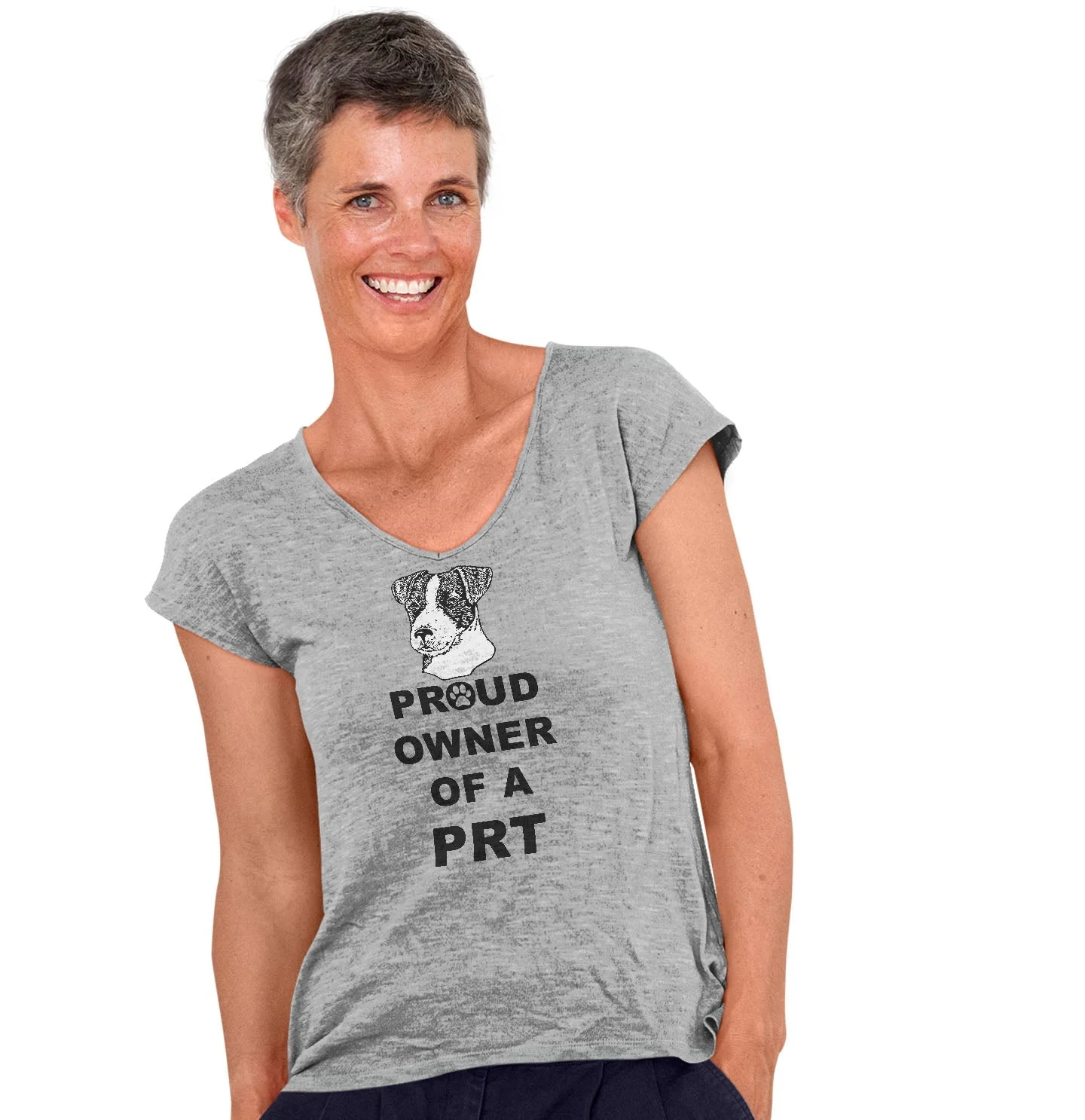 Parson Russell Terrier Proud Owner - Women's V-Neck T-Shirt - Image 3