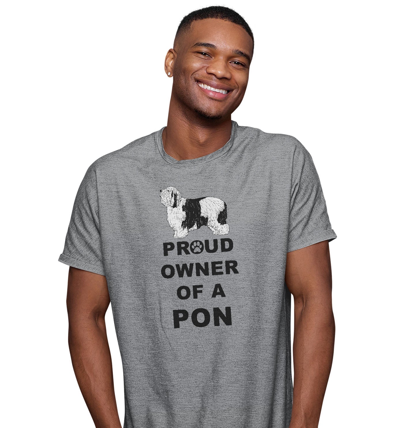 Polish Lowland Sheepdog Proud Owner - Adult Unisex T-Shirt - Image 3