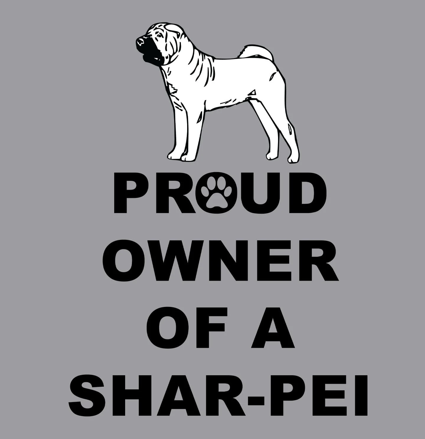 Chinese Shar-Pei Proud Owner - Adult Unisex Hoodie Sweatshirt - Image 2