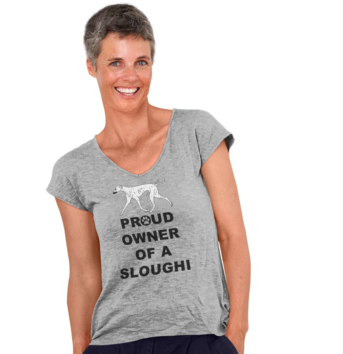 Sloughi Proud Owner - Women's V-Neck T-Shirt