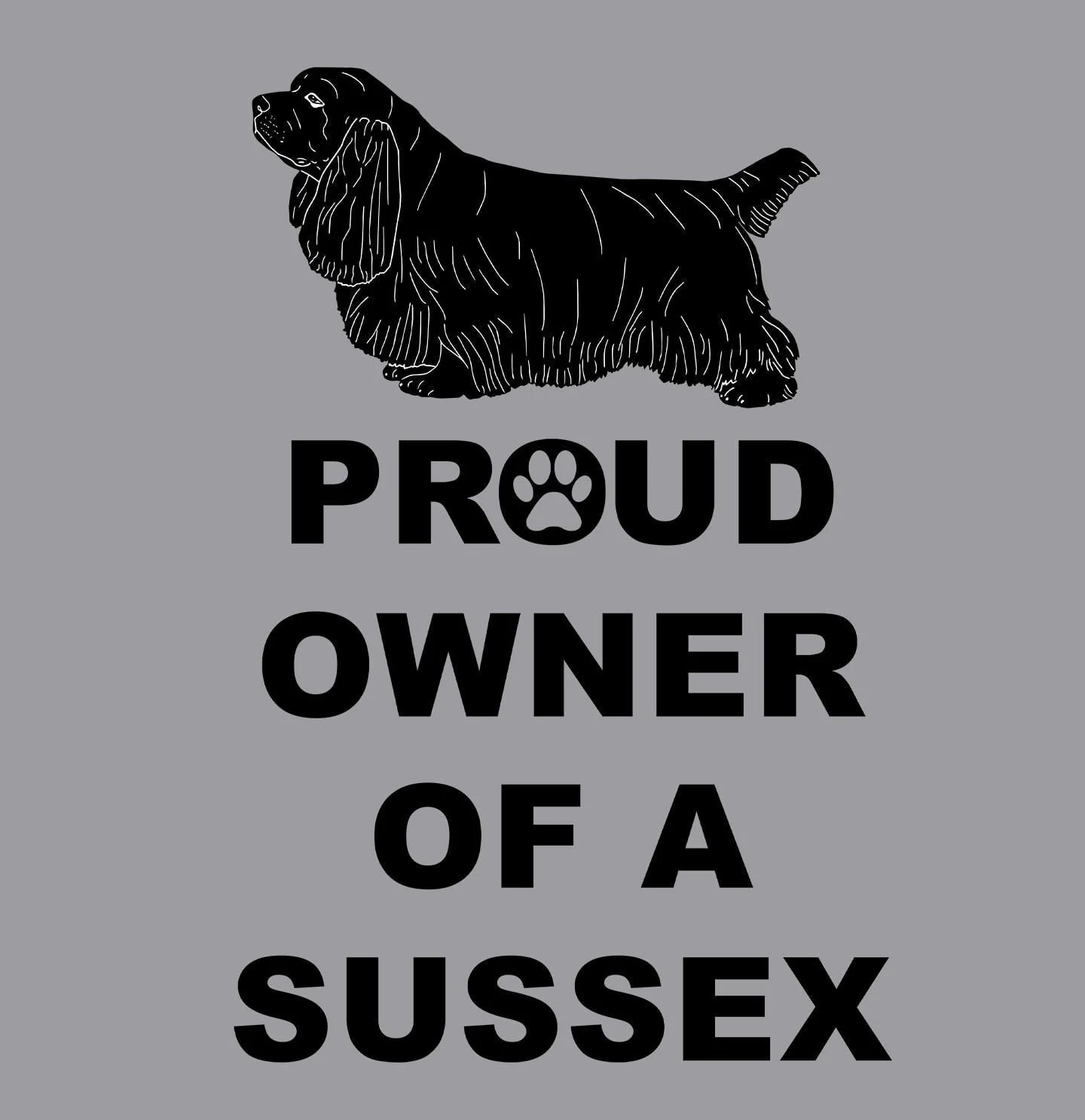Sussex Spaniel Proud Owner - Adult Unisex Hoodie Sweatshirt - Image 2