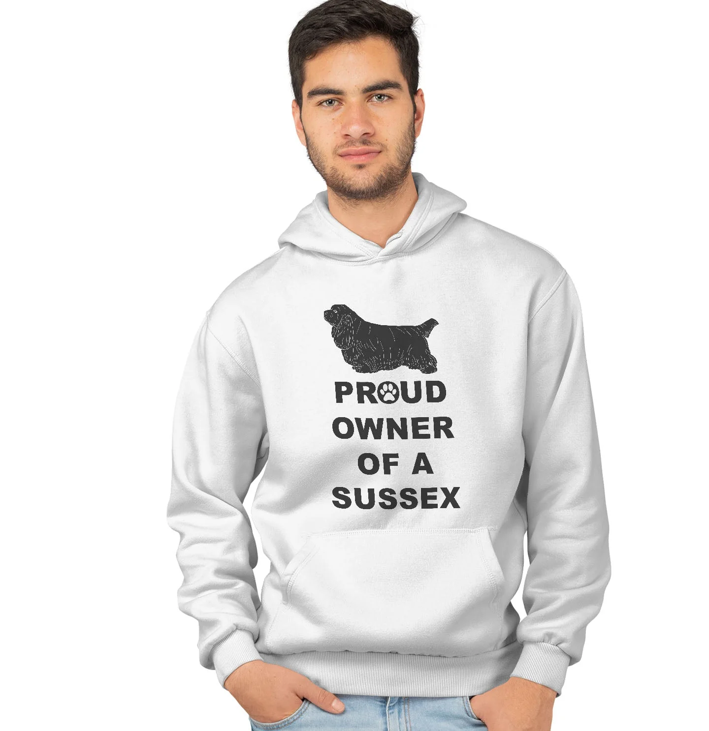 Sussex Spaniel Proud Owner - Adult Unisex Hoodie Sweatshirt - Image 3