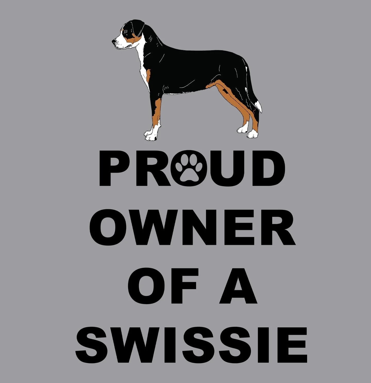Greater Swiss Mountain Dog Proud Owner - Adult Unisex Crewneck Sweatshirt - Image 2