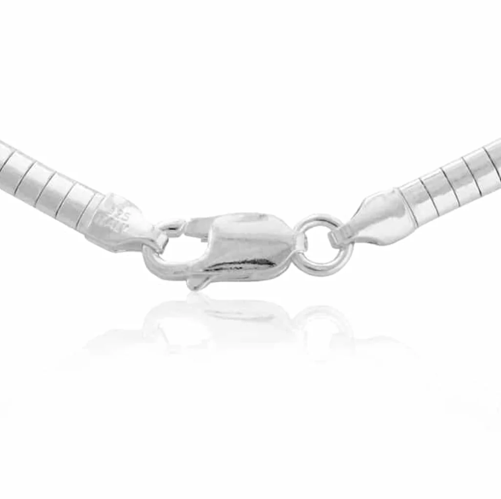 Sterling Silver 3mm Omega Chain - Image 2