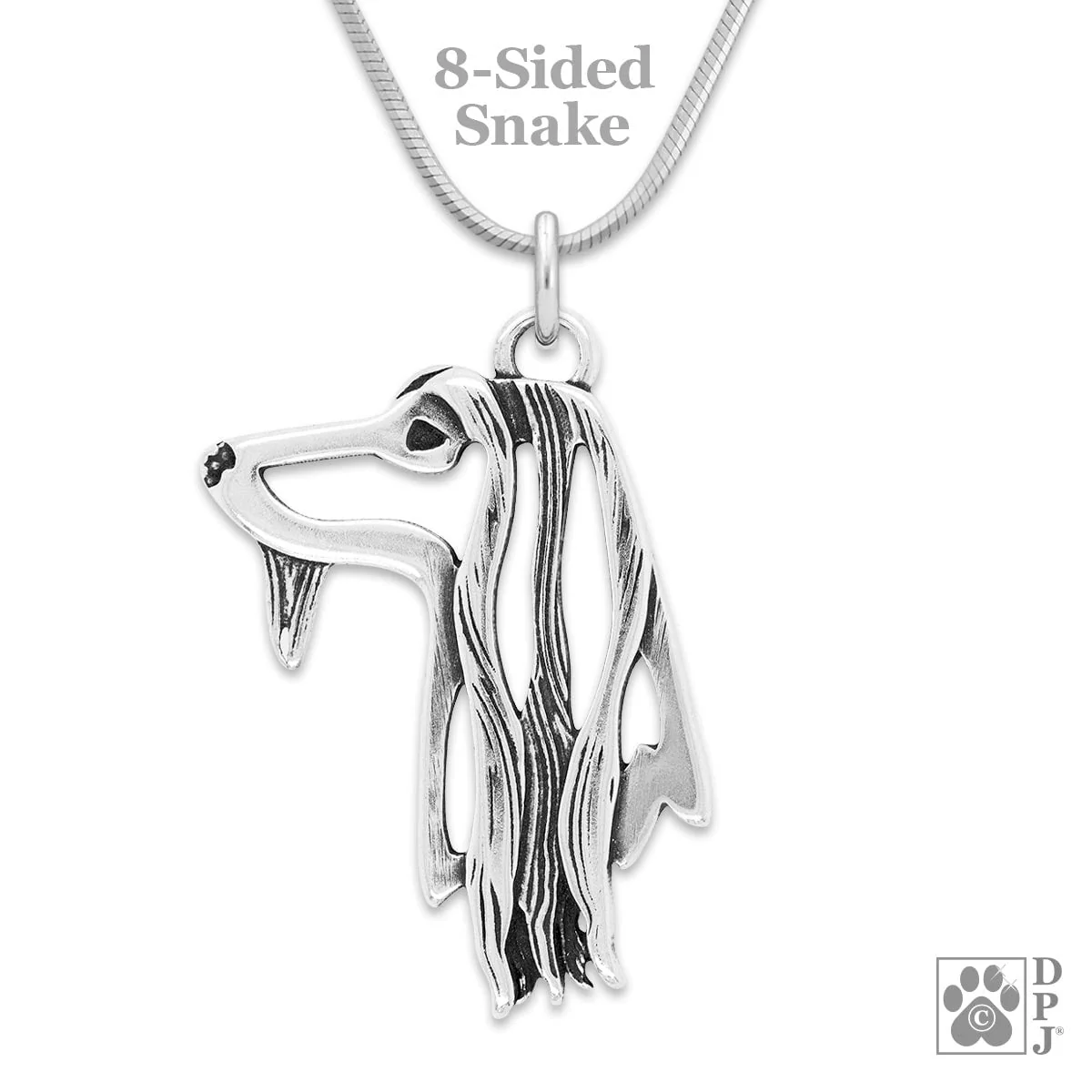 Afghan Hound Necklace in Sterling Silver - Image 3