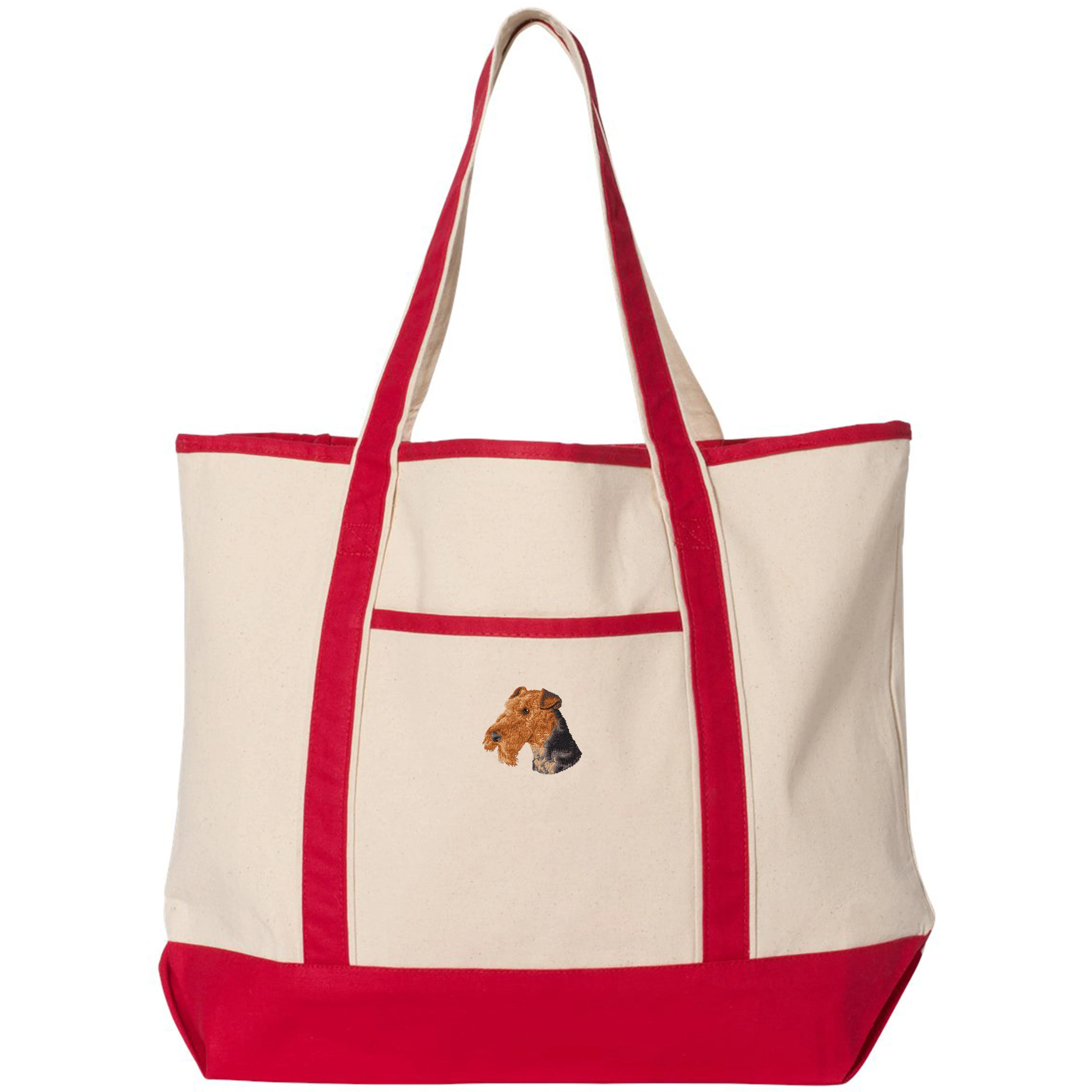 Airedale Terrier Embroidered Tote - Image 3