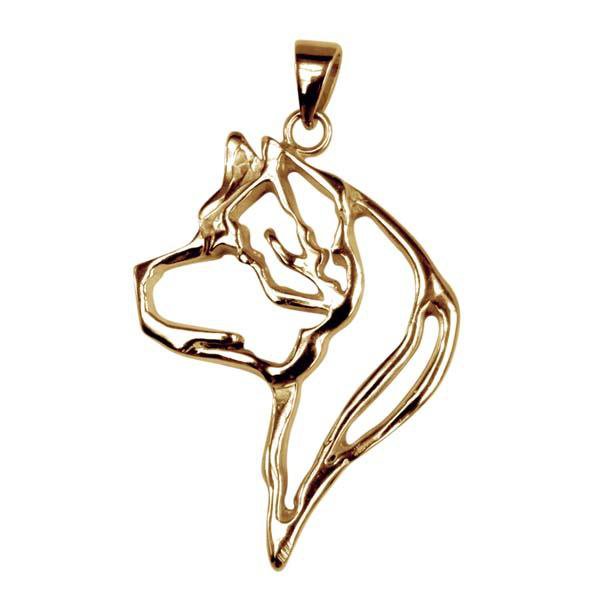 Akita 14K Gold Cut Out Pendant