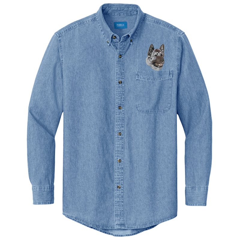Akita Embroidered Men's Denim Shirt - Image 3