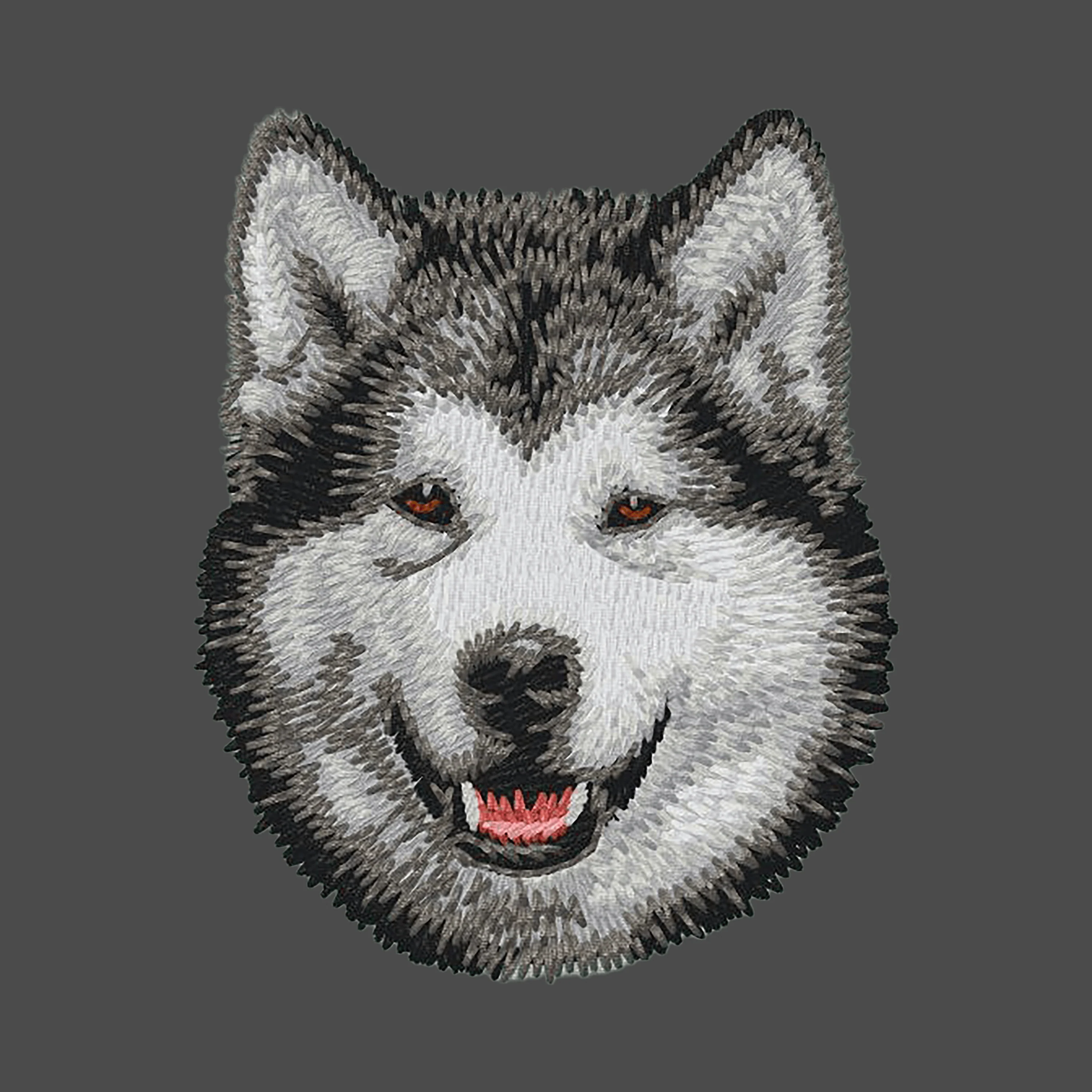 Alaskan Malamute Embroidered Men's Fleece Jacket - Image 2