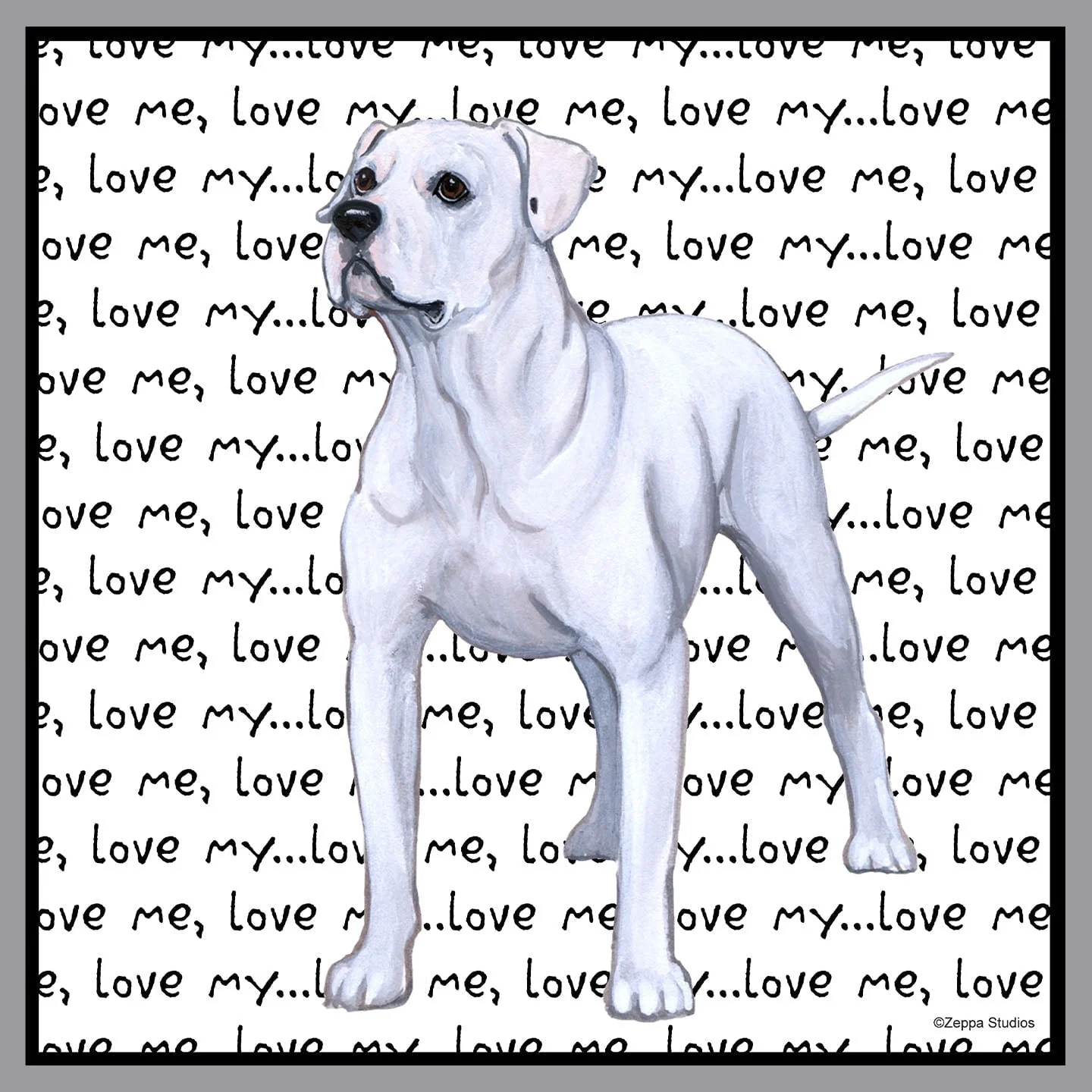 American Bulldog Love Text - Adult Unisex Crewneck Sweatshirt - Image 2
