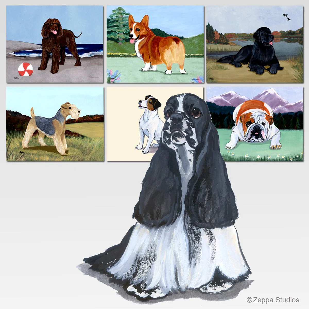 American Cocker Spaniel Scenic Cutting Board - Image 4