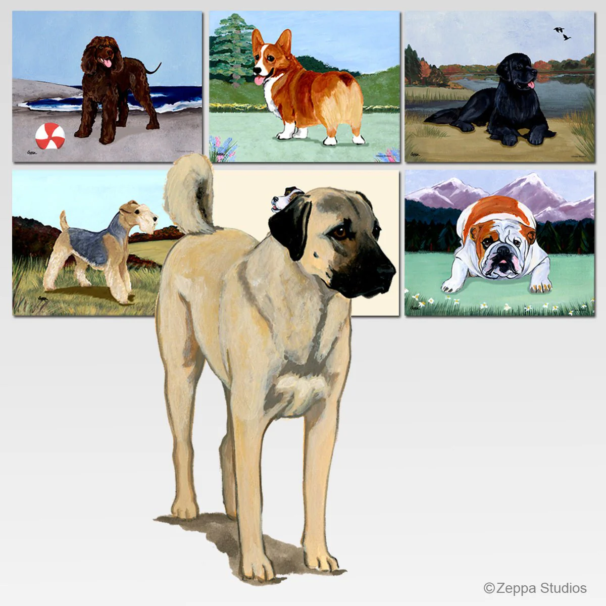 Anatolian Shepherd Dog Scenic Cutting Board