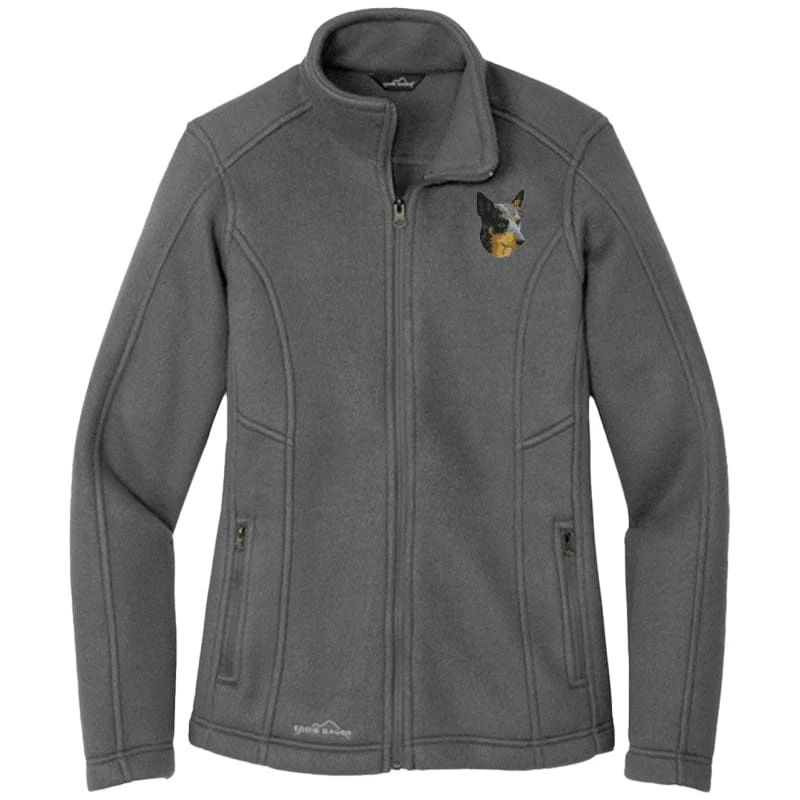 Australian Cattle Dog Embroidered Women's Fleece Jacket