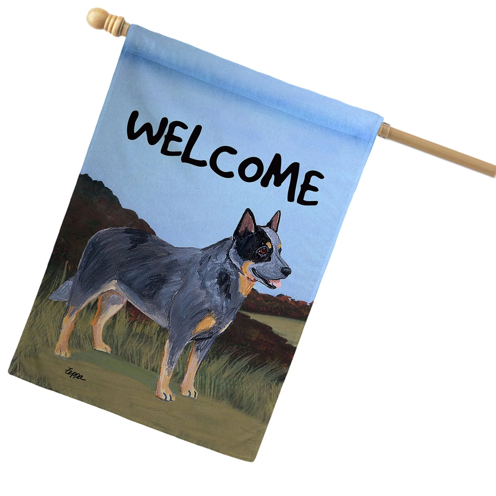 Australian Cattle Dog House Flag