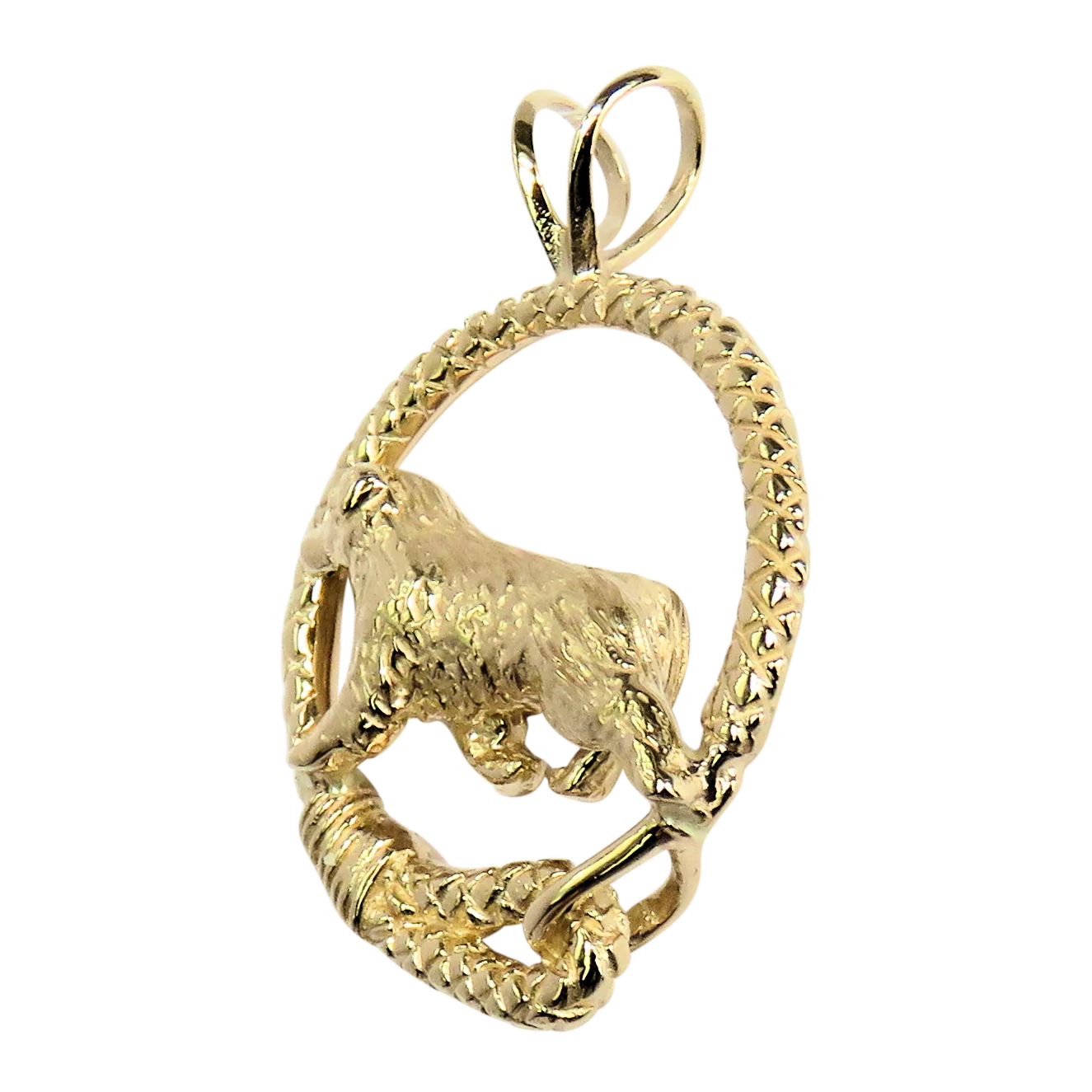 Australian Shepherd Solid 14K Gold  Leash Pendant - Image 3