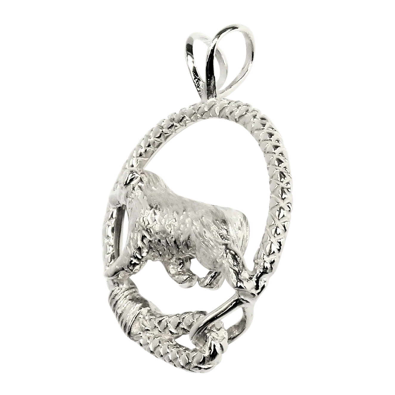 Australian Shepherd in Solid Sterling Silver Leash Pendant - Image 3