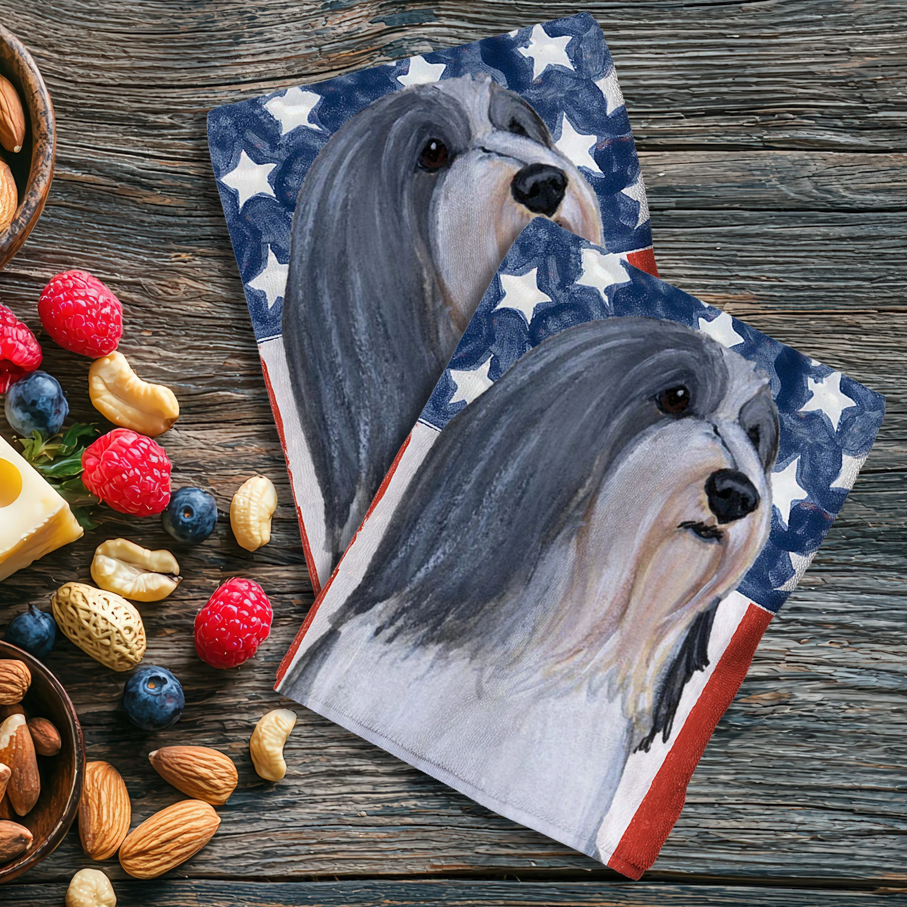 Bearded Collie Americana Kitchen Towel Set